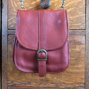 Handcrafted leather crossbody bag